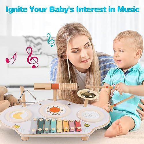 Twefex Montessori Music Instruments Set + Spinning Drum - Image 2