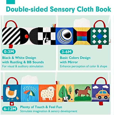 hahaland Baby Books Double-Sided High Contrast Newborn Toys - Image 2
