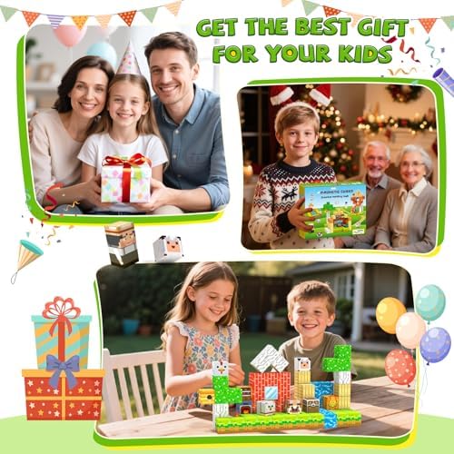 Magnetic Blocks,Birthday Gift Toys for 3 4 5 6 7 8 Year Old Boys & Girls, - Image 7