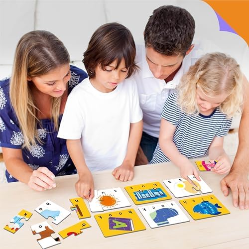 Self-Correcting Spelling Puzzles, Double-Sided Three and Four-Letter Word Spelling Cards with Picture Matching, 48 First Words Learning for Kindergarten Readiness, Preschool Ages 4+ - Image 7