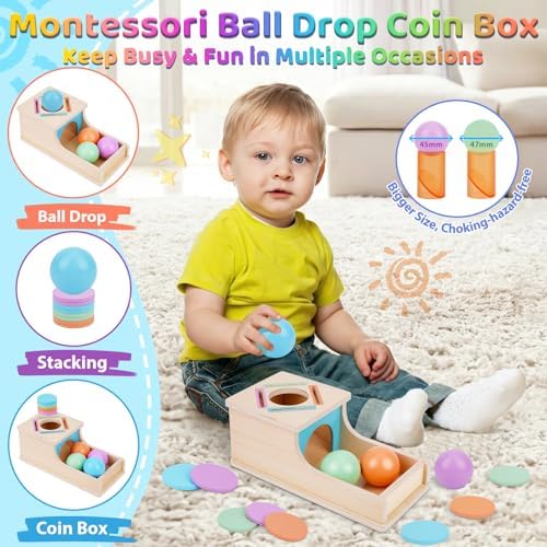 FCSONU Toddler Montessori Object Permanence Box Toys for 1-3 Year Old Baby - Image 2