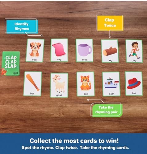 Clever Noodle Clap Clap Slap I Rhyming Games for Kindergarten I Reading Games for Kids I Preschool Learning Activities I Science of Reading - Image 7