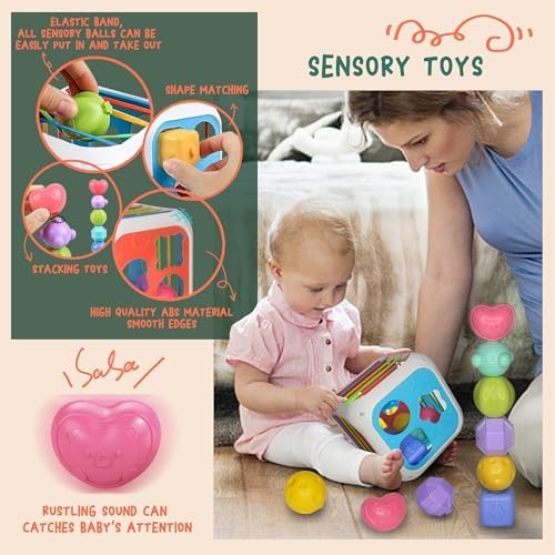 Baby Toys 6-12 Months, 6 in 1 Montessori Toys for 6-12 Months - Image 2