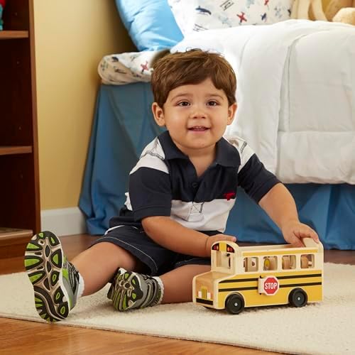 Melissa & Doug School Bus Wooden Play Set with 7 Play Figures - Image 2