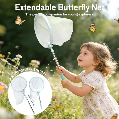 Bug Catcher for Kids Explorer Kit with Insect Observation Cage,Butterfly Net,Magnifying Glass,Compass,Kids Adventure Kit for Backyard & Camping,Outdoor Educational Toy Gift for Girls Boys - Image 6