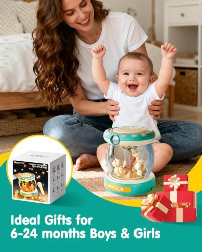 Baby Musical Drum Toy with Carousel and Microphone, 18-36 Months - Image 7