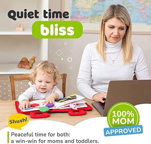 deMoca Toddler Travel Toys, Quiet Book for Toddlers 1-3, Plane and Car Toy - Image 7