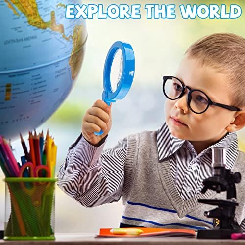Lewtemi 6 Pack Kids Magnifying Glass with Stand, Multicolor - Image 6