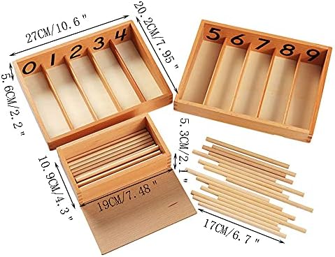 Montessori Spindle Box with 45 Spindles Math Toys for Toddlers 3 Years Old - Image 2