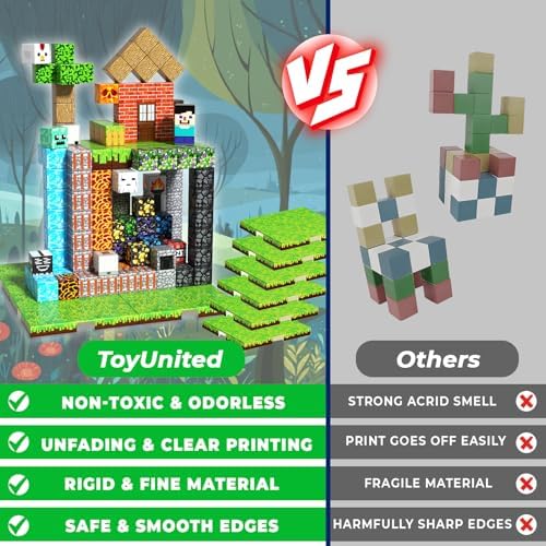 ToyUnited 200PCS Magnetic Building Blocks with 6 Base Plate - Image 7