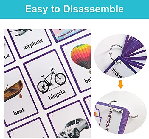 Lilias Transportation Flash Cards, Toddler Learning Toys, Preschool Learning Toys, Homeschool Supplies, Learning Supplies for Kindergarten, 4.3 X 3.14 Inch, 22 Cards in Set,WC011 - Image 4