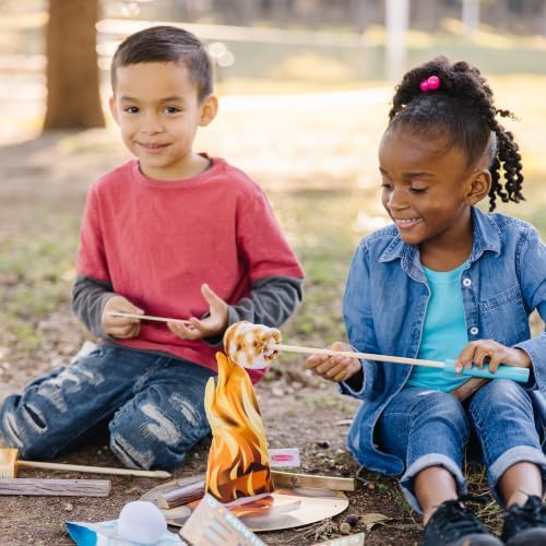 Melissa & Doug Let's Explore Campfire S’mores Set with Toy food & Kids Play Kitchen Accessories, Preschool Learning Toys for Girls & Boys 3+ - Image 2