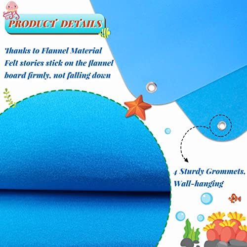 Craftstory 3.5 Feet Flannel-Board for Toddlers Preschool as Kids Felt Stories Activities Play Kits Wall-Hanging Birthday Gifts (Blue) - Image 5