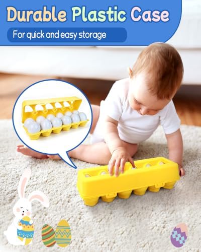 Tinabless Matching Eggs, 12-Piece Number Matching Toy for Toddlers 1-3 - Image 7