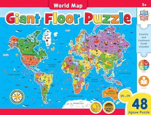 MasterPieces Explorer - World Map 48 Piece Floor Puzzle by MasterPieces