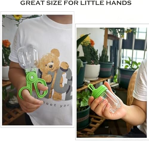 Green Bug Catcher Kit for Kids – 2 Scoopers & 2 Insect Habitat Jars, Outdoor Exploration Set for Catching and Observing Bugs, Fine Motor Skills Toy - Image 6