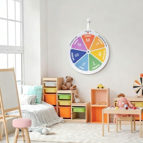 Days of the Week Wheel Homeschool Toddler Activities Montessori Calendar Days Spinner Wheel Tracing Kids Preschool Calendar Today is Day of the Week - Image 7