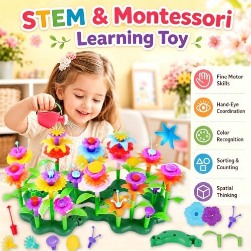 99pcs Flower Garden Building Toys Set - STEM Montessori Toys for Girls - Image 2