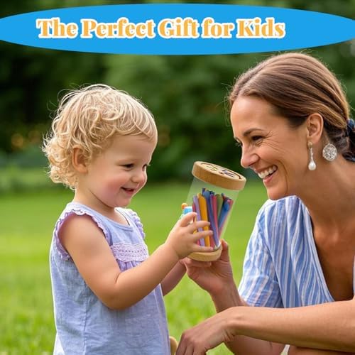 Montessori Wooden Stick Color Sorting Toys for 3 Year Old, Dual Play Educational Preschool Learning Fine Motor Skills Sensory Toys for Toddlers 3-5 Girl Boy Birthday Gifts (Acrylic Bucket) - Image 7