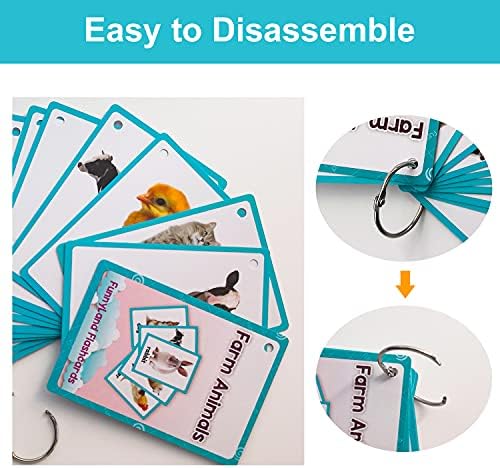Lilias Farm Animals Flash Cards, Toddler Learning Toys, Preschool Learning Toys, Homeschool Supplies, Learning Supplies for Kindergarten, 4.3 X 3.14 Inch, 18 Cards in Set - Image 4