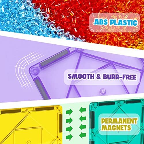 GobiDex 52PCS Magnetic Tiles for Kids - Image 3