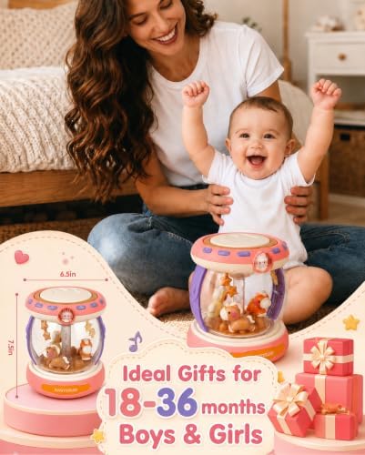 Baby Musical Drum Toy with Carousel and Microphone, 18-36 Months - Image 7