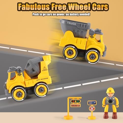 LUDILO 4PCS Take Apart Construction Toys for 3 Year Old Boy Birthday Gift - Image 7