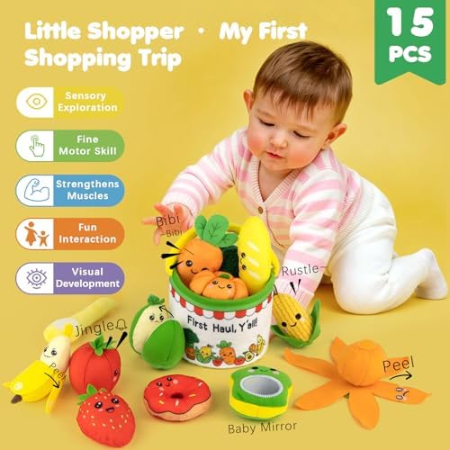 Montessori Sensory Toy for 1 Year Old, Fruit Vegetable Learning Sensory Toy - Image 2
