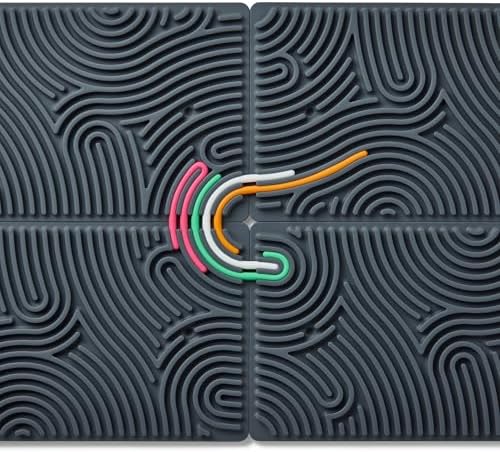 Pushpeel XL Sensory Activity Board – Expandable Silicone Fidget Toy for Stress, Anxiety, ADHD & Autism – Modular, Silent, No Mess - Granite - Image 7