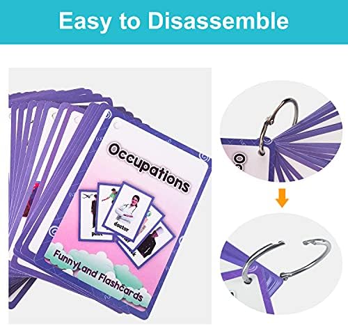 Lilias Occupations Flash Cards, Toddler Learning Toys, Preschool Learning Toys, Homeschool Supplies, Learning Supplies for Kindergarten, 4.3 X 3.14 Inch, 38 Cards in Set - Image 4