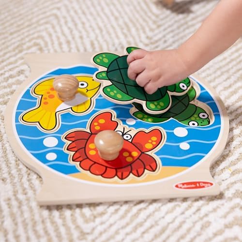 Melissa & Doug Fishbowl Jumbo Knob Wooden Puzzle,Multi - Image 2