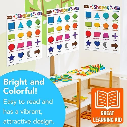 FoldCard Basic Shapes Chart Educational Poster 8.5x11 5pk - Image 5