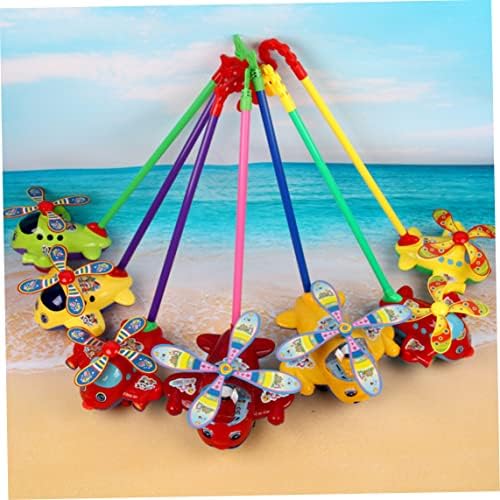 Push Along Toys Baby Pushing Airplane Toy with Long Handle Walking Toy for Toddlers - Image 2