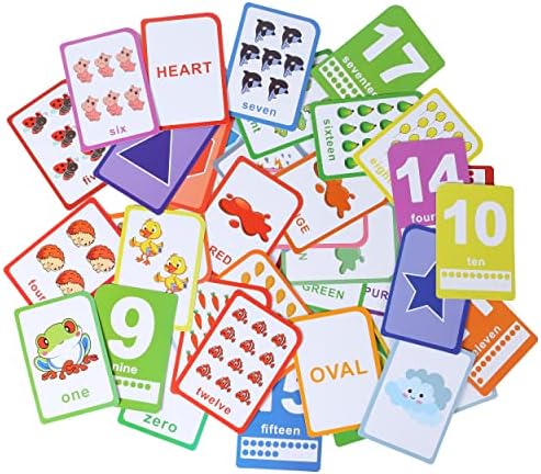 ZazzyKid Flash Cards for Toddlers - 52 Double Sides Cards for Numbers, Colors, Shapes & Weather - Learning & Education Toys for Preschool - Image 7