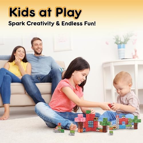Magnetic Blocks, Magnetic Building Blocks for Kids, Building Blocks for Girls and Boys, Building Toys, Toddler Toys, Building Game Sensory Kids Ages 4 5 6 7 8 9, 100 Pcs - Image 7