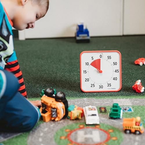 TIME TIMER Visual Schedule Package - 8-inch 60 Minute Visual Routine Timer with Dry Erase Board, PECS Cards, and Whiteboard Marker - for Kids Desk, Classroom, Home, and Routines (Orange) - Image 6