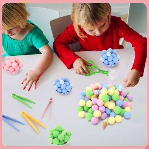 136 Pcs Ice Cream Sensory Bin Filler Counting Sorting Fine Motor Toys - Image 7