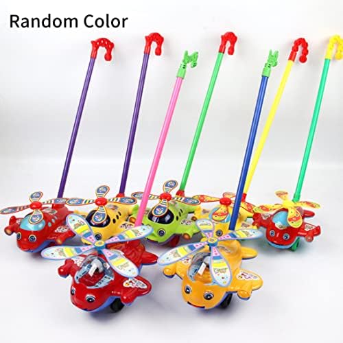 Push Along Toys Baby Pushing Airplane Toy with Long Handle Walking Toy for Toddlers - Image 7