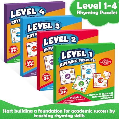 Torlam Phonics Puzzles Rhyming Games Phonics Games Flash Cards for Kids Toddler, Learn to Read Spelling Reading Sight Words, Short A E I O U Blends Site Words for Preschool Kindergarten Homeschool - Image 7