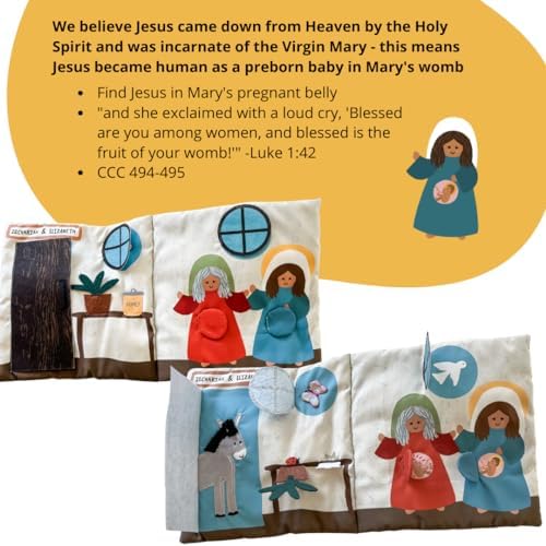 "Where is Jesus" Interactive Quiet Book for Young Believers - Discover Catholic Teachings with Engaging Exploration - Fun and Educational Tool for Early Faith Formation - Perfect Baptism Gift for Kids - Image 7