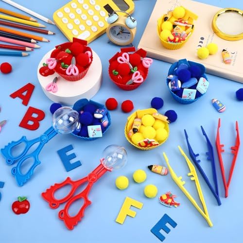 Sensory Bin Filler Set with Pom Poms, Sensory Bin Fillers - Image 7