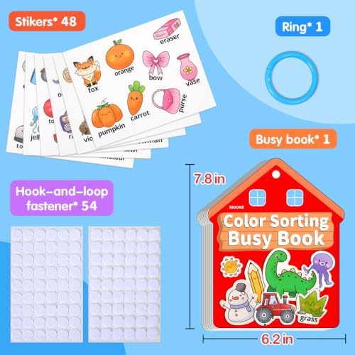 Montessori Busy Book Color Sorting Toys for Toddlers 2-3 Years - Image 7