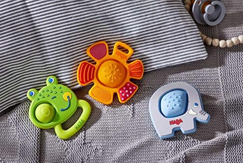 HABA Silicone Teethers for Babies 6-18 Months - Popping Elephant Fidget Toy Silicone Teether Ring and Grasping Toy for Safe Sensory Development - Dishwasher Safe Baby Essentials - Image 4