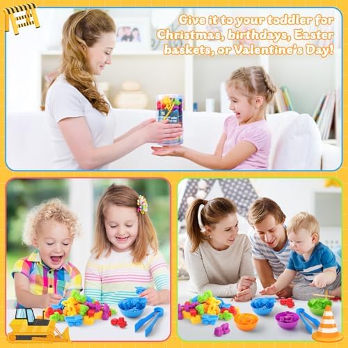 RAEQKS Construction Vehicles Color Sorting, Counting & Stacking Toys - Image 7