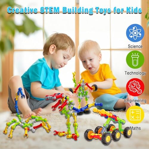 Huaker STEM Building Toys for 3 4 5 6 7 8 Year Old Boys Girls Birthday Gift - Image 2