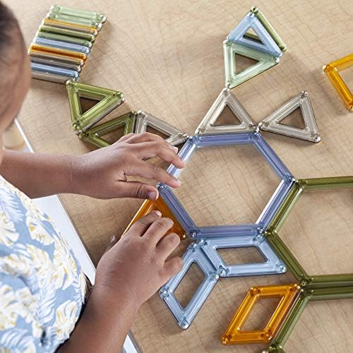 Guidecraft PowerClix Frames Natural - 74 Piece Set: Magnetic Construction Building Kit for Creative Open-Ended Play, STEM Learning & Educational Toys for Children - Image 7