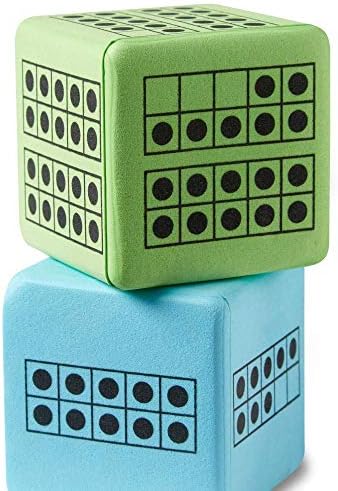 hand2mind Ten Frame Dice, Large Foam Dice for Classroom, Subitizing Dice, Math Manipulatives for Elementary School, Counting Toys for Toddlers, Educational Toys for Preschool Children (Set of 12) - Image 7