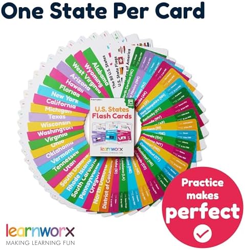 U.S. States Flash Cards for Kids | 50 State Geography Cards with Capitals, Flags, State Birds & More | Educational Flashcards for Learning U.S. History & Facts | Ages 4, 5, 6,7, 8, 9, 10 - Image 7