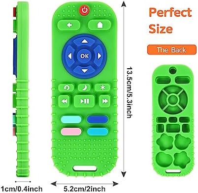 Hooku 2-Pack Silicone Teethers for Babies 0-6 & 6-12 Months, Sensory Chew Toys & Remote Control Toys for Infants & Toddlers - Image 7
