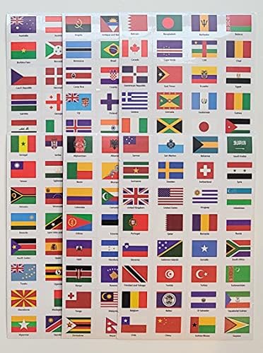 SJPRINTER Blank Passport Notebook | Pretend Passports | School Projects, Party favors, airplane toy, travel journal, geography, classroom social study (6Passports_6SetsFlags) - Image 7